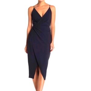 Betsy Johnson Navy Blue Wrap Dress